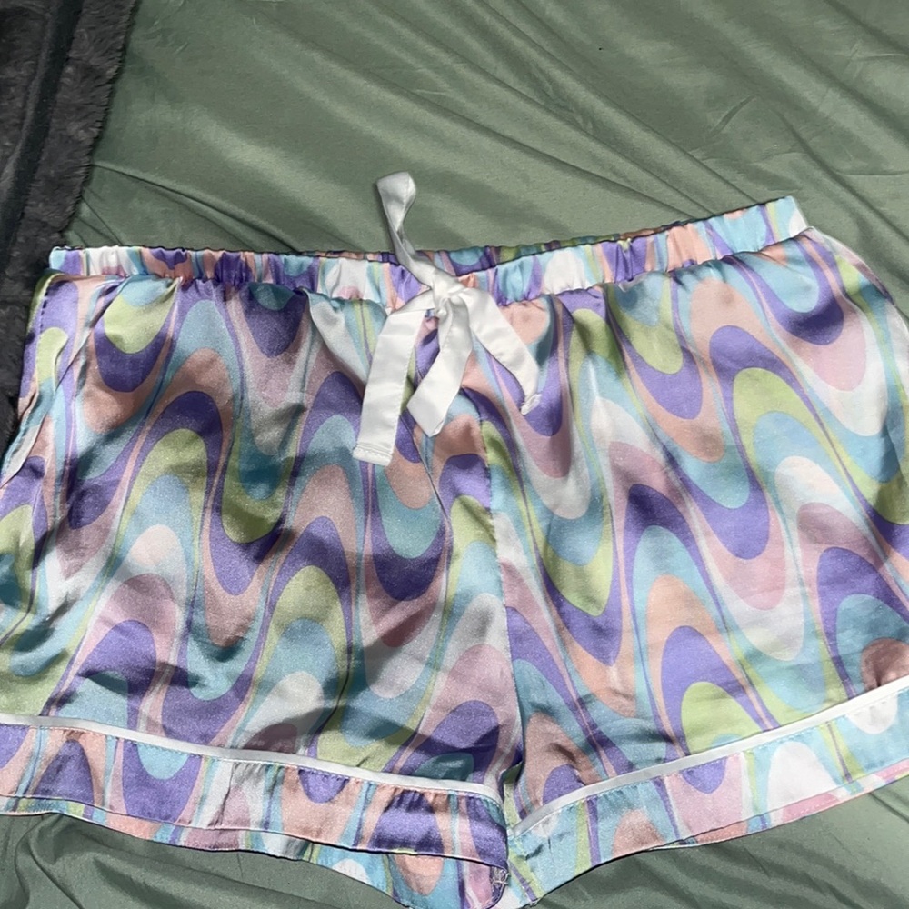 Barely worn satin/silk pj shorts